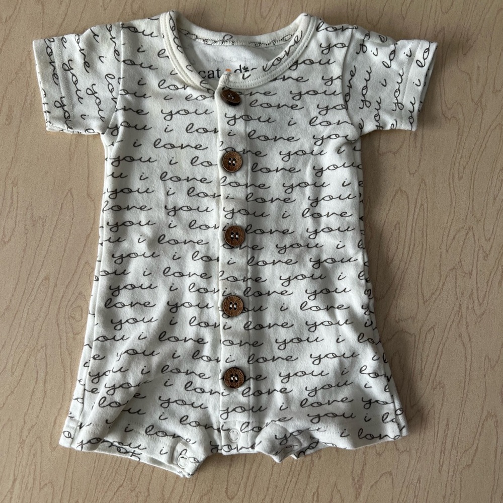 Cat & Dogma I Love You Romper 0-3 months